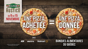 100 000 pizzas Delissio au profit des Banques alimentaires du Québec