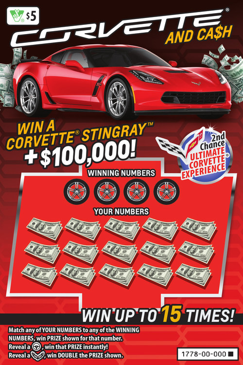 Virginia Lottery's Corvette® and Ca$h Instant Ticket (CNW Group/Pollard Banknote Limited)