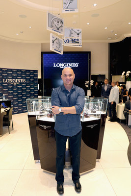NEW YORK, NY - NOVEMBER 07:  Longines Ambassador of Elegance, Andre Agassi appears as Longines launches the Conquest V.H.P. at the Longines Boutique at the Westfield World Trade Center on November 7, 2017 in New York City.  (Photo by Rob Kim/Getty Images for Longines)