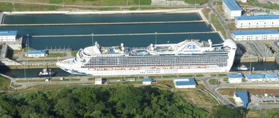 Caribbean Princess Traverses Panama Canal as First-Ever, Neo-Panamax Cruise Ship to Sail Through Newly Expanded Locks