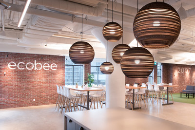ecobee's 37,000 square foot space, located at Queens Quay, fosters creativity and innovation to develop game-changing technology that allows customers to focus on the people and moments that matter. (CNW Group/ecobee Inc.)
