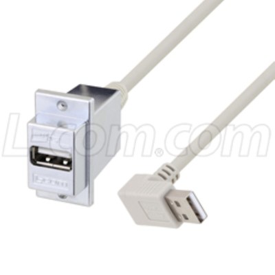 L-com USB 2.0 ECF-Style Panel Mount USB Adapter Cables