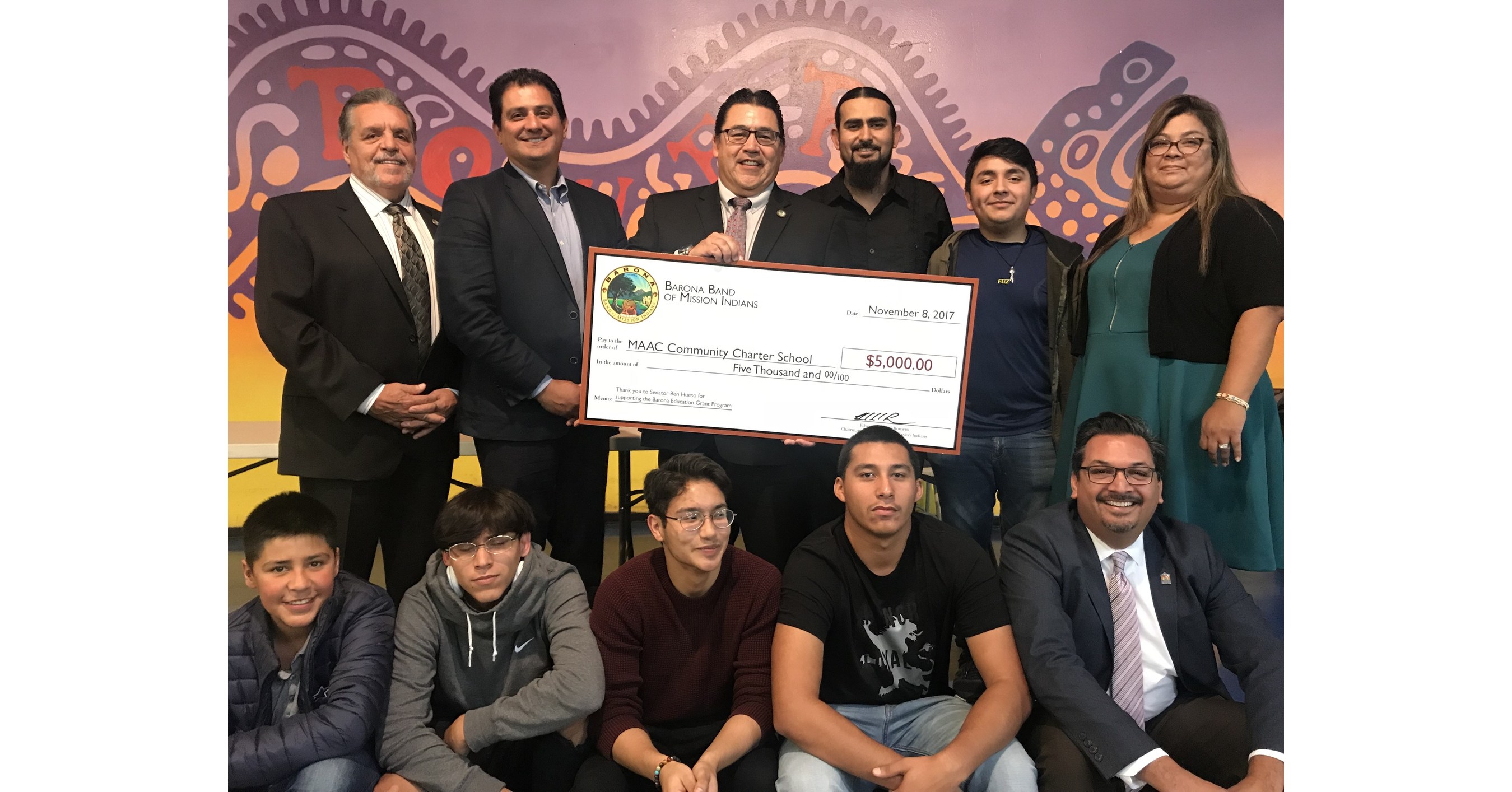 Barona Band Of Mission Indians Awards MAAC Community Charter School A