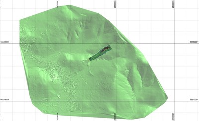 Figure 3. Image showing results of the UAV survey and underground workings. (CNW Group/Altiplano Minerals)