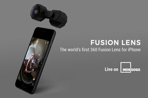 Capture 360 with iPhone cameras - Fusion Lens is available on Indiegogo