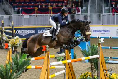 Four-time U.S. Olympic medalist Beezie Madden claimed the $50,000 Weston Canadian Open riding Breitling LS on Friday, November 10, at the CSI4*-W Royal Horse Show in Toronto, ON. Photo by Ben Radvanyi Photography (CNW Group/Royal Agricultural Winter Fair)
