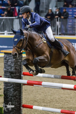 Nicola Philippaerts of Belgium was second riding Inouk P in the $50,000 Weston Canadian Open on Friday, November 10, at the CSI4*-W Royal Horse Show in Toronto, ON. Photo by Ben Radvanyi Photography (CNW Group/Royal Agricultural Winter Fair)