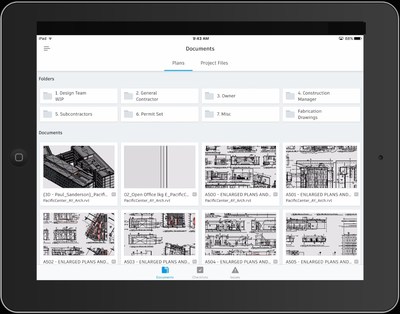 The BIM 360 mobile app supports both quality and safety checklist workflows, as well as access to all the project plans, models and documents.