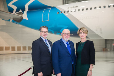 Jean-François Lemay, President, Air Transat, Jean-Marc Eustache, President and Chief Executive Officer, Transat, Annick Guérard, Chief Operating Officer, Transat (CNW Group/Transat A.T. Inc.)