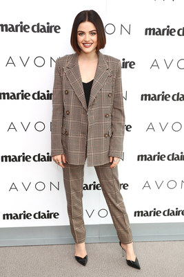 Avon Brand Ambassador Lucy Hale attends the Marie Claire & Avon #BeautyBoss Luncheon at The Hearst Tower.