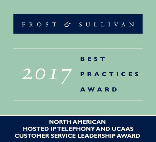 2017 North American Hosted IP Telephony and UCaaS& Customer Service Leadership Award