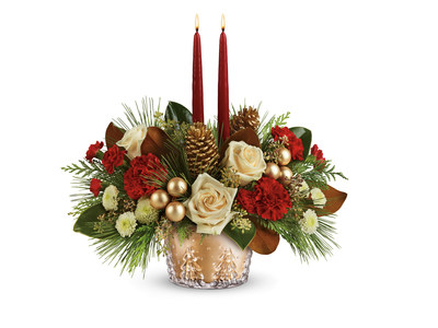 Teleflora's Winter Pines Centerpiece ? NEW for Christmas 2017.