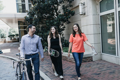 Silverback Strategies' Robbie Edmonds, Meredith Keller and Amy Goffe take advantage of our Old Town Alexandria location while taking a mid-day break.