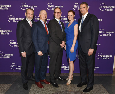 NEW YORK, NY - NOVEMBER 14: (L-R) Dr. Joseph Zuckerman, Dr. Robert Grossman and Musculoskeletal Ball Honorees Patrick A. Meere, MD, CM, Sophie Nicholson and Tarek A. Sherif attend the NYU Langone Health's 2017 Musculoskeletal Ball on November 14, 2017 at the American Museum of Natural History in New York City. (Photo by Mike Coppola/Getty Images for NYU Langone Health)