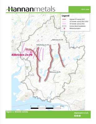 Figure 1: Seismic survey (CNW Group/Hannan Metals Ltd.)