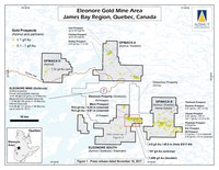 Eleonore Gold Mine Area - James Bay Region, Quebec, Canada (CNW Group/Azimut Exploration Inc.)