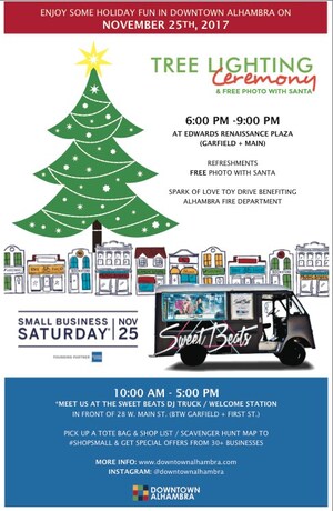 Downtown Alhambra Kicks Off Holidays on Nov. 25 With Small Business Saturday and Tree Lighting Ceremony