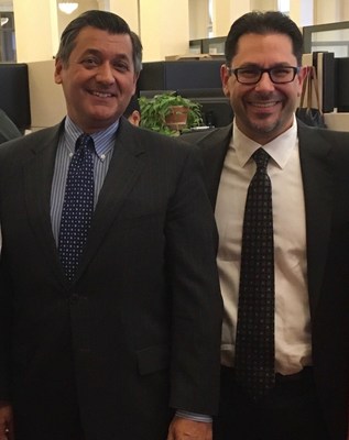 José Cisneros, Treasurer of the City and County of San Francisco (left) Carl A. Briganti, President of CSS, Inc. (right)