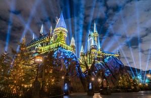 Universal Studios Hollywood Celebrates the Yuletide Arrival of the All-New "Christmas in The Wizarding World of Harry Potter" Bringing a Dazzling Light Projection Spectacular to Hogwarts Castle and Festive Holiday Entertainment and Décor to the Immersive Land