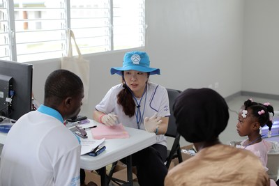 A medical team from the Pusan National University Yangsan Hospital, the South Korea, is providing medical treatment during Sae-A Trading's 5th medical mission in Haiti.