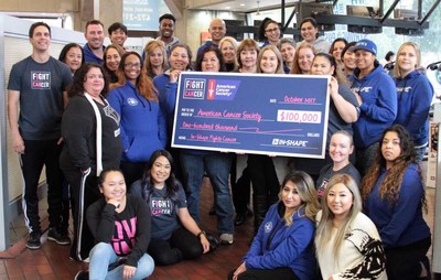 In-Shape Health Clubs raised $100,000 for the American Cancer Society
