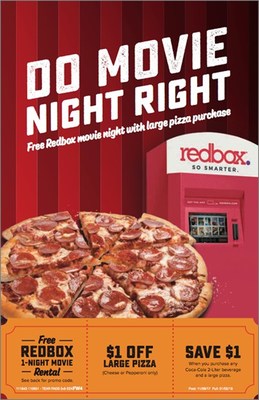 In addition to one-stop shopping, 7-Eleven, Inc. is offering a one-stop dating deal for a limited time, with a large hot pizza, Coca-Cola beverage and one-night Redbox movie rental ringing up for less than $7! The offer runs through the end of the year (Jan. 2, 2018).
