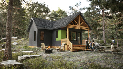 The latest offspring is called the Écho cabin, inspired by everything that other models offer best in terms of comfort, space ... and price. (CNW Group/Société des établissements de plein air du Québec)