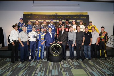 NASCAR Champions of the Past, Present and Future join Goodyear Chairman, CEO and President Rich Kramer and NASCAR President Brent Dewar to announce an extension of Goodyear's historic relationship with NASCAR.