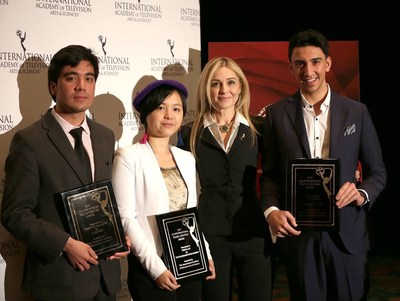 Credit, Noa Grayevsky - JCS International President Michal Grayevsky (second from right) with the 2017 Young Creatives Award Winners Roberto Pino Almeyda, Ewing Luo and Eisa Alhabib.