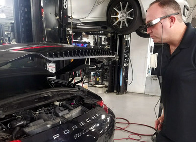 "Tech Live Look" allows Porsche dealership technicians to connect with the remote support team in real time.