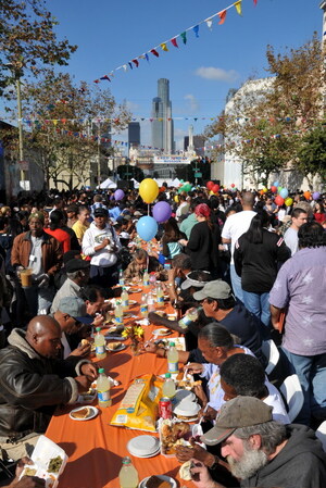 Preparing To Feed 2,500 Homeless And Poor People On Skid Row At The Fred Jordan Mission