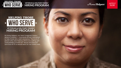 Home Helpers is aggressively recruiting military families and veterans at www.HomeHelpersHomeCare.com/military.