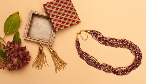 Hand-beaded jewelry made by artisans with intellectual disabilities at Coletta Collections.