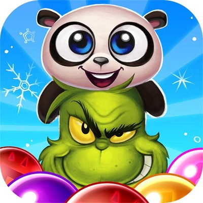 El Grinch viene al juego Panda Pop de Jam City (www.jamcity.com)