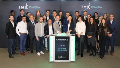 Frédérick Mannella, Founder and Chief Executive Officer, LXRandCo Inc. (LXR), joined Sylvain Martel, Director, Capital Formation, TMX Group, to open the market. LXR is an international omni-channel retailer of branded vintage luxury handbags and accessories. LXR sources and authenticates pre-owned products and sells them through a retail network of stores located in major department stores in Canada, the United States and Europe, wholesale operations primarily in the United States, and its own e-Commerce website. LXRandCo Inc. commenced trading on Toronto Stock Exchange on June 14, 2017. (CNW Group/TMX Group Limited)