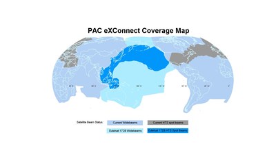 EUTELSAT 172B Coverage Map for Panasonic Avionics
