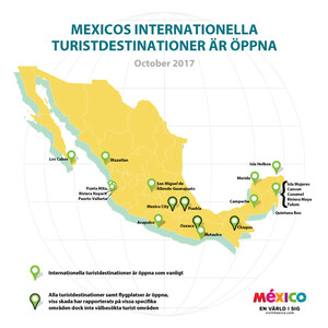 Mexikos turistmål är öppna och redo att välkomna dig