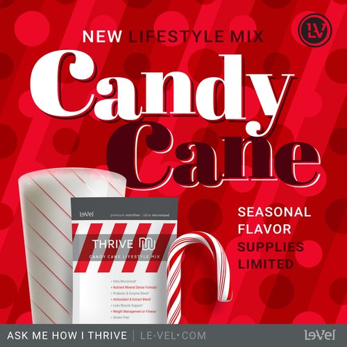 Le-Vel Introduces Thrive Mix Shake in Candy Cane Flavor