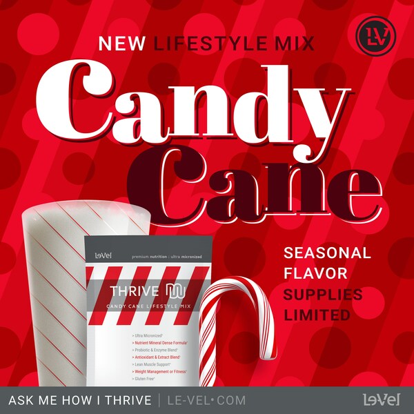 LeVel Introduces Thrive Lifestyle Shake In Candy Cane Flavor
