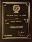 EC-Council Awards Alpine Security as '2017 Best Newcomer ATC' for North America