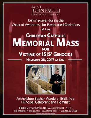 Memorial Mass in Washington on Nov. 28 for Victims of ISIS Genocide