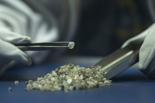 Gahcho Kué Mine has already recovered more than five million carats of diamonds during its first year of commercial production. The mine is forecast to produce an average of 4.5 million carats annually. Gahcho Kué is a joint venture between De Beers Canada (51%- the Operator) and Mountain Province Diamonds (49%). (CNW Group/De Beers Canada Corporation)
