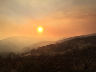 Smoke from Northern California fires where ScanEagle assisted with fire suppression.