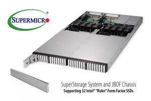 Supermicro Introduces Next-Generation Storage Form Factor with New Intel "Ruler" All-Flash NVMe 1U Server and JBOF