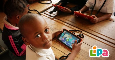 Little boy in South Africa learning with Lipa
