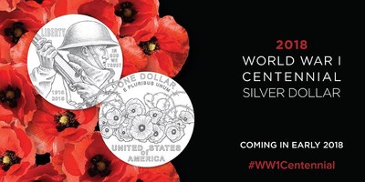 Images of the U.S. Mint's new 2018 World War I Centennial Silver Dollar