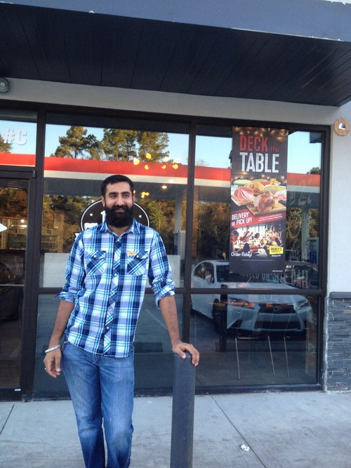 Dickey's owner Amrinder Toor opens his first Dickey's Barbecue Pit location.