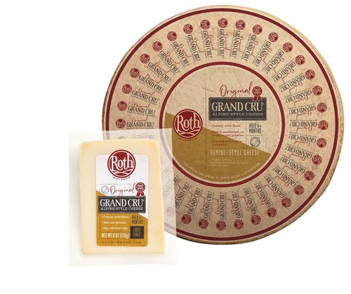 Roth® Grand Cru® cheese is part of the company's flagship line of award winning washed-rind Alpine-style cheeses made in Wisconsin.