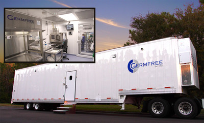 This 53' foot trailer houses a complete USP 797 and USP 800 compliant hospital pharmacy. The free-standing, self-contained facility has separate positive pressure and negative pressure cleanrooms for sterile and hazardous drug compounding.  The unit allows for uninterrupted, comprehensive pharmacy compounding operations during a renovation. More info is available on the manufacturer's website: www.germfree.com
