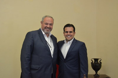 sonnen Global CEO, Christoph Ostermann, meeting with Ricardo Rosselló, Governor of Puerto Rico.